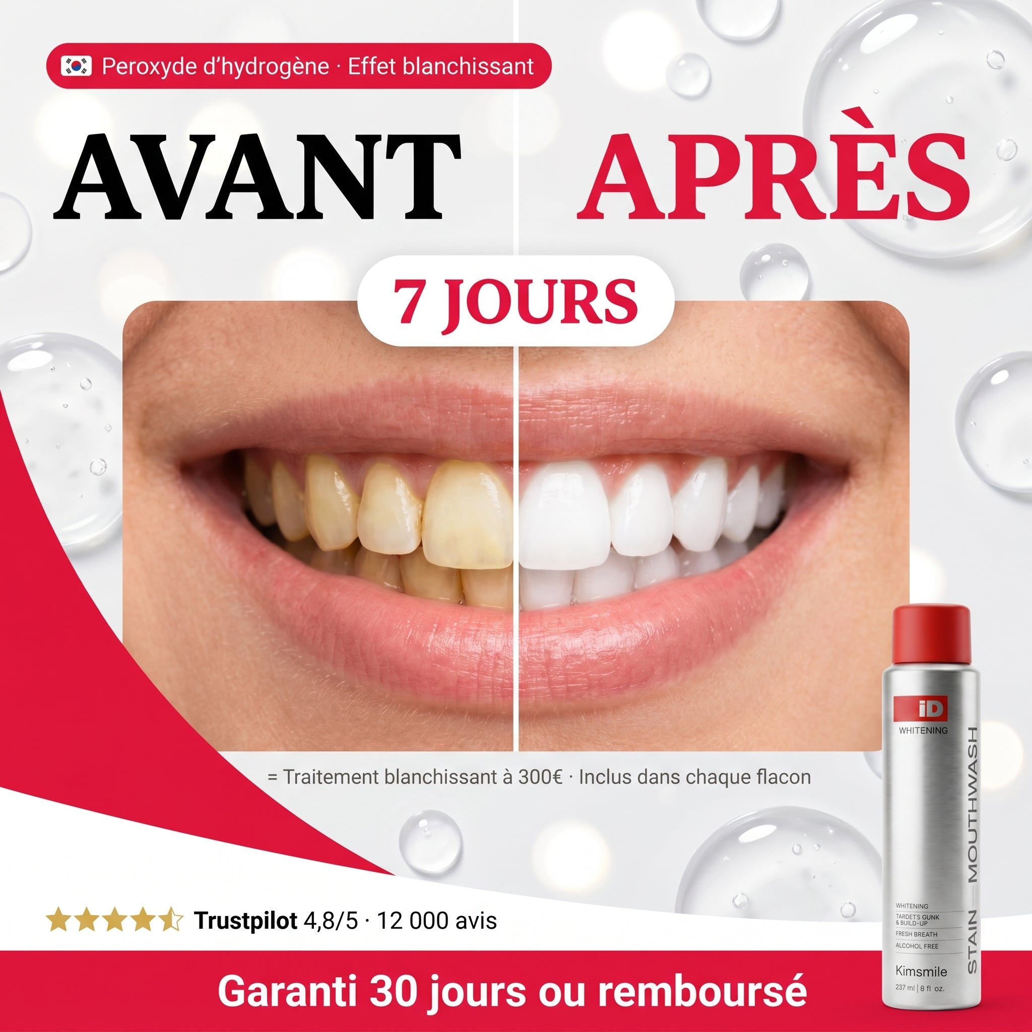 Ce que ta brosse à dents laisse chaque soir, KimSmile te le montre. Dès le 1er rinçage.