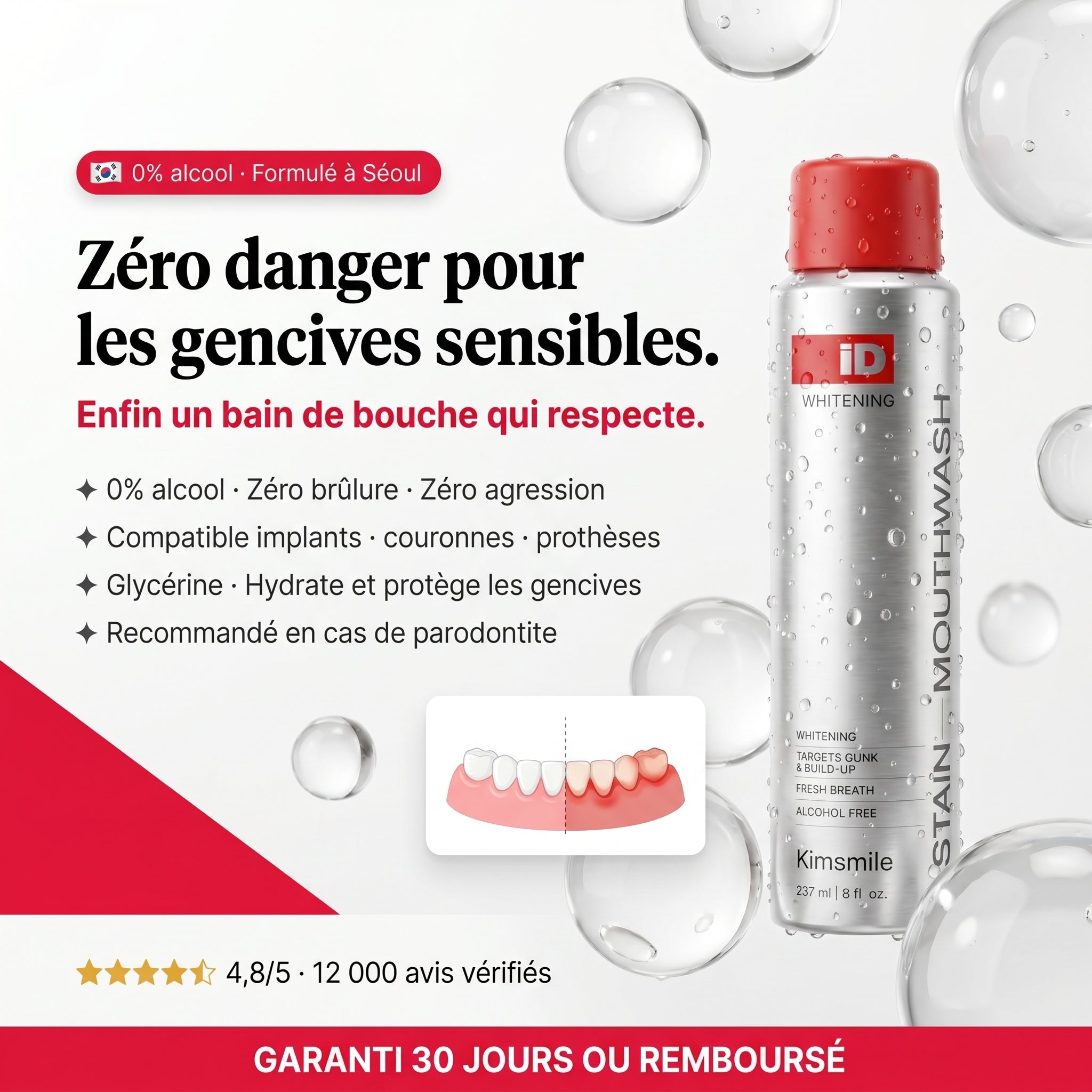 Ce que ta brosse à dents laisse chaque soir, KimSmile te le montre. Dès le 1er rinçage.
